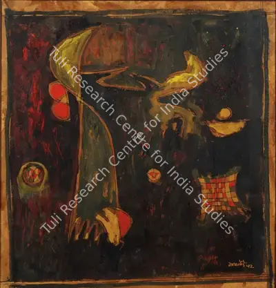 V.S. Gaitonde (Artist), Bird Series, 1952, Painting