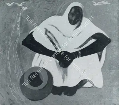 B.C. Sanyal (Artist), The Empty Pot, Painting