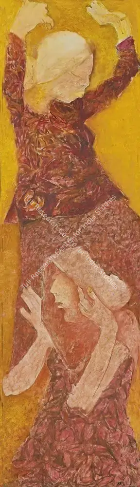 Krishen Khanna (Artist), Dancing Girl, 2012, Painting