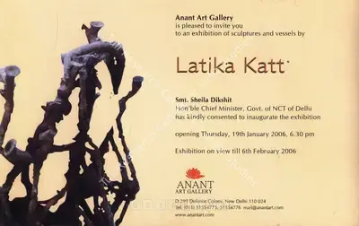 Latika Katt (Artist), Latika Katt, 2006, Solo Exhibition Invitation