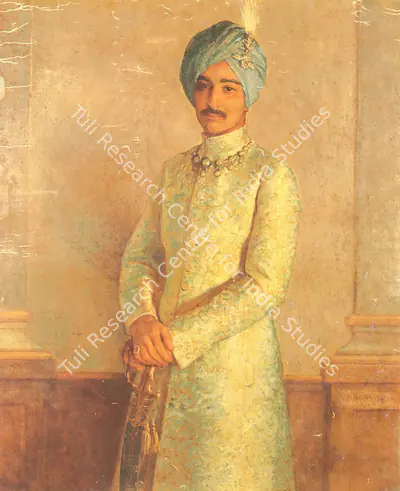 George Percy Jacomb Hood (Artist), Portrait Of Maharaja Sir Jotindra Mohan Tagore Bahadur, 1926, Painting