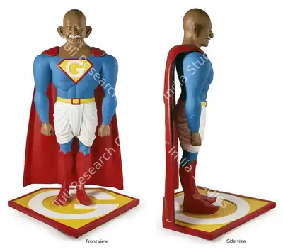 Debanjan Roy (Artist), Super Gandhi, 2019, Sculpture