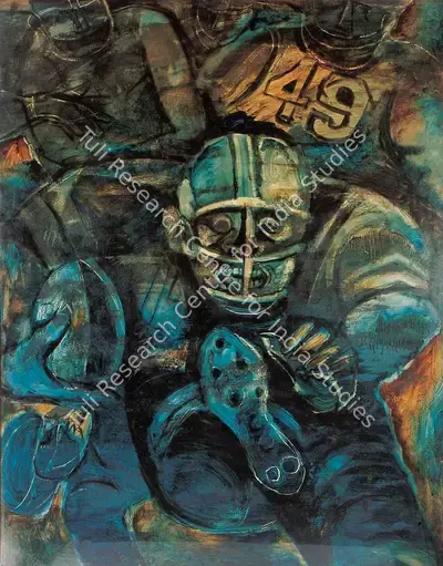 Paritosh Sen (Artist), American Football Game, 1982, Painting