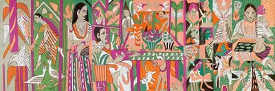 Subramanyan, K.G. (Artist). Pastoral, 2014 | Painting, Sa.Del/04.09.14, 2014 · Saffronart
