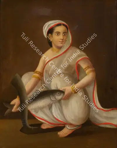 Anonymous (Artist), Untitled (Indian Cook on the So-Called Stand Knife), 1879, Painting