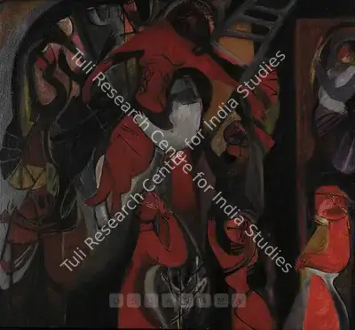 P. Gopinath (Artist), Descent From The Cross, 1969, Painting