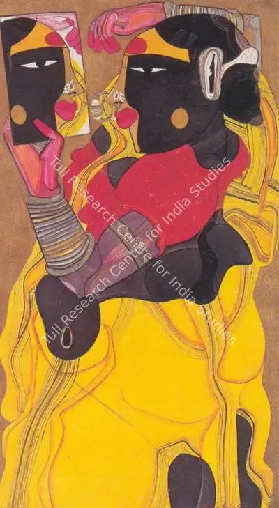 Thota Vaikuntam (Artist), Telangana Women, 1993, Painting