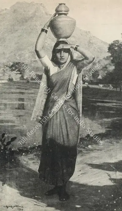Raja Ravi Varma (Artist), Woman with Pitchers, 1904, Painting