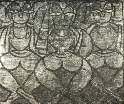 Jamini Roy (Artist), Vaishnavas, 1935, Painting