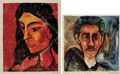 Surendran Nair (Artist), Self Portrait, 1987, Graphic Art