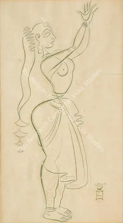 Shiavax Chavda (Artist), Untitled, 1953, Drawing