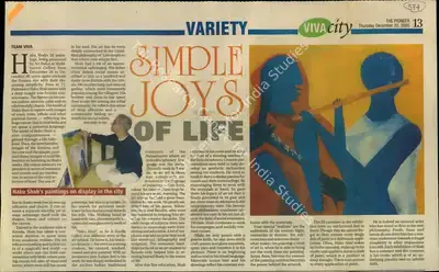 Simple Joys of Life, 2005, Newspaper Clipping