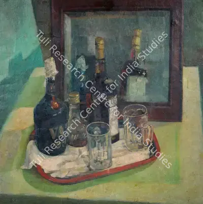 Bikash Bhattacharjee (Artist), Still Life, 1966, Painting