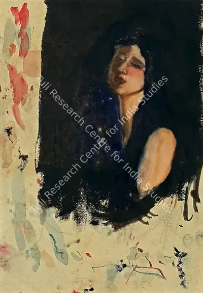 Amrita Sher-Gil (Artist), Sorrow, 1926, Painting