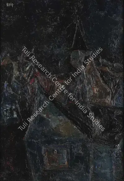 S.H. Raza (Artist), Eglise, 1953, Painting
