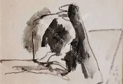 Somnath Hore (Artist), Untitled (Face), 1980, Painting