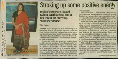 Vidya Prabhu (Reporter), Stroking up Some Positive Energy, 2006, Newspaper Clipping