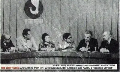 Unknown (Photographer). Ray at a Doordarshan Panel Discussion . | Contemporary Photograph | CinemaEducation | 00724402