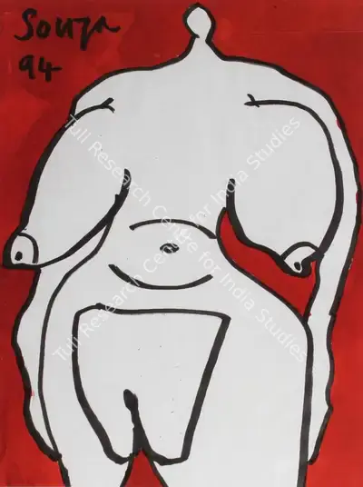 F.N. Souza (Artist), Untitled, 1994, Painting