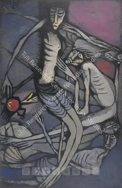 Karmakar, Prokash (Artist). Assassinated. Oil on canvas, 1968 | Painting | FineArts | 00376598