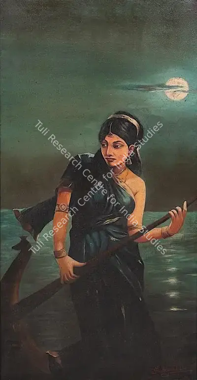 Hemendranath Mazumdar (Artist), Satyavati/Ganga, Painting