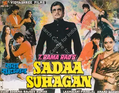 Rajeev Kumar (Producer), Sadaa Suhagan, 1986, Lobby Card