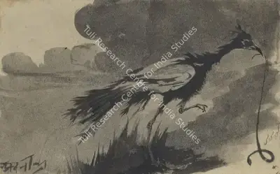Tagore, Abanindranath (Artist). Untitled (Peacock), n.d. | Drawing, Bon.Lon/09.12.25, 2025 · Bonhams