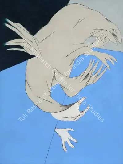 Tyeb Mehta (Artist), Falling Bird, 2004, Painting