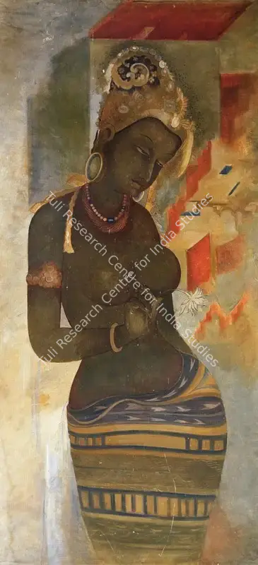 Attributed to Asit Kumar Haldar (Artist), Study of the Black Princess, Painting