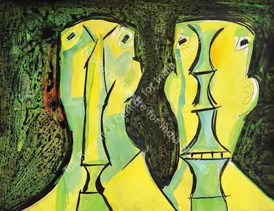 F.N. Souza (Artist), Untitled, 1958, Painting