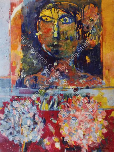 Sakti Burman (Artist), Woman, 1962, Painting