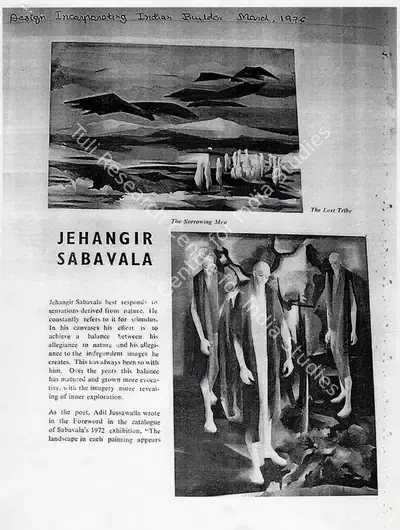 Jehangir Sabavala, 1976, Newspaper Clipping