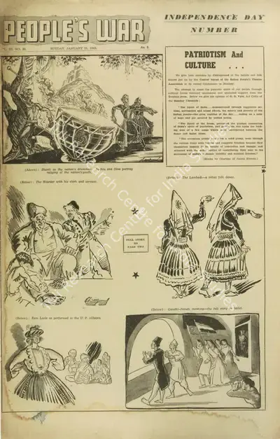 People's War, Vol. III No.3, 1945, Newspaper Clipping