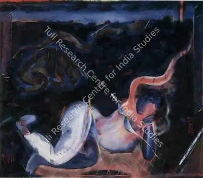 Vinod Dave (Artist), Kali's Surrender, 1991, Painting