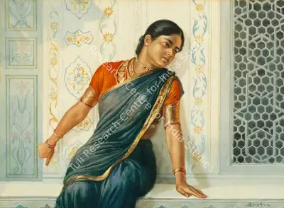 Dhurandhar, M.V. (Artist). Untitled (Seated Lady), n.d. | Painting, Ch.NeY/22.03.23, 2023 · Christie's