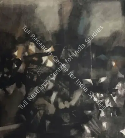 Raza, S.H. (Artist). La Provence Noir. Acrylic on canvas, 1965 | Painting | FineArts | 00755730