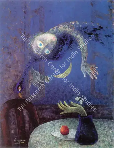 Sanat Kar (Artist), Maya 7, 1990, Painting
