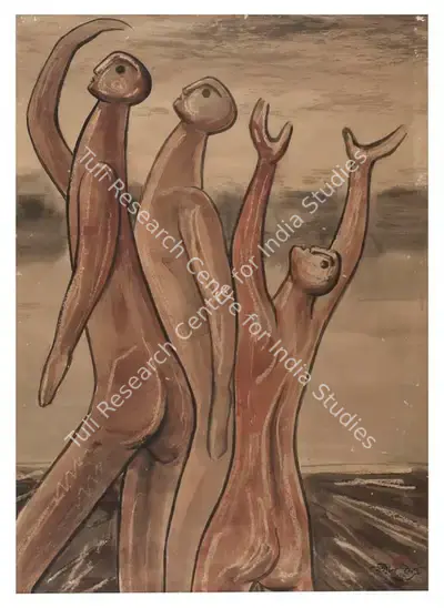 Rathin Maitra (Artist), Untitled (March On I), Painting