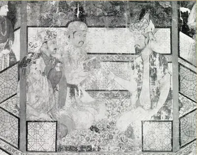 Abdus Samad (Artist), Princes from the House of Timur, 1570, Painting