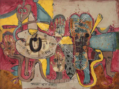 Prabhakar Barwe (Artist), Untitled, 1966, Painting