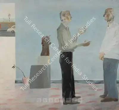 Atul Dodiya (Artist), As Though He Listened, 1987, Painting