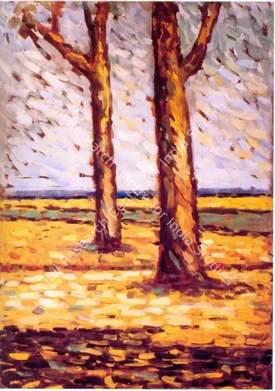 Jamini Roy (Artist), Landscape, 1925, Painting