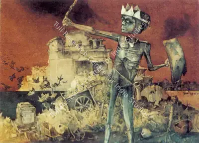Ray, Shyamal Dutta (Artist). Sentry, n.d. | Painting, So.Lon/08.05.97