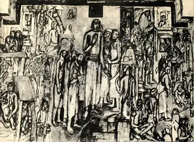 Madhavi Parekh (Artist), Sea Opera, 1975, Painting