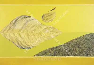 J. Swaminathan (Artist), Mountain And Bird Series, 1978, Painting