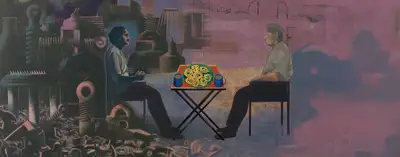 Nataraj Sharma (Artist), Conversation, 1999, Painting