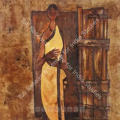 B. Prabha (Artist), At The Door, 1964, Painting