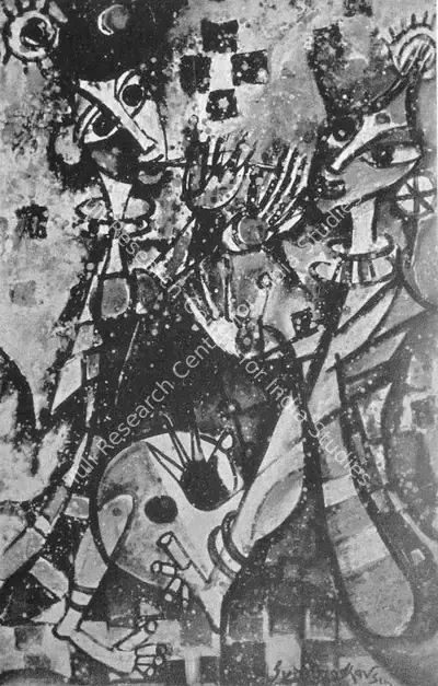 Sunil Madhav Sen (Artist), Musicians, 1963, Painting