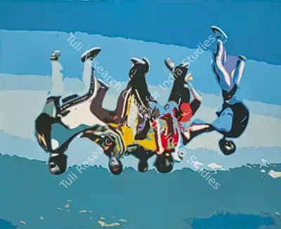 Suryakant Lokhande (Artist), Skydiving, 2007, Painting