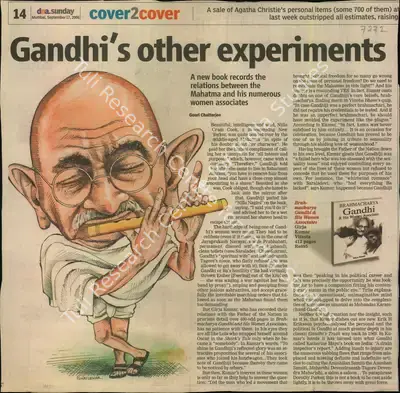 Gouri Chatterjee (Reporter), Gandhi's other Experiments, 2006, Newspaper Clipping